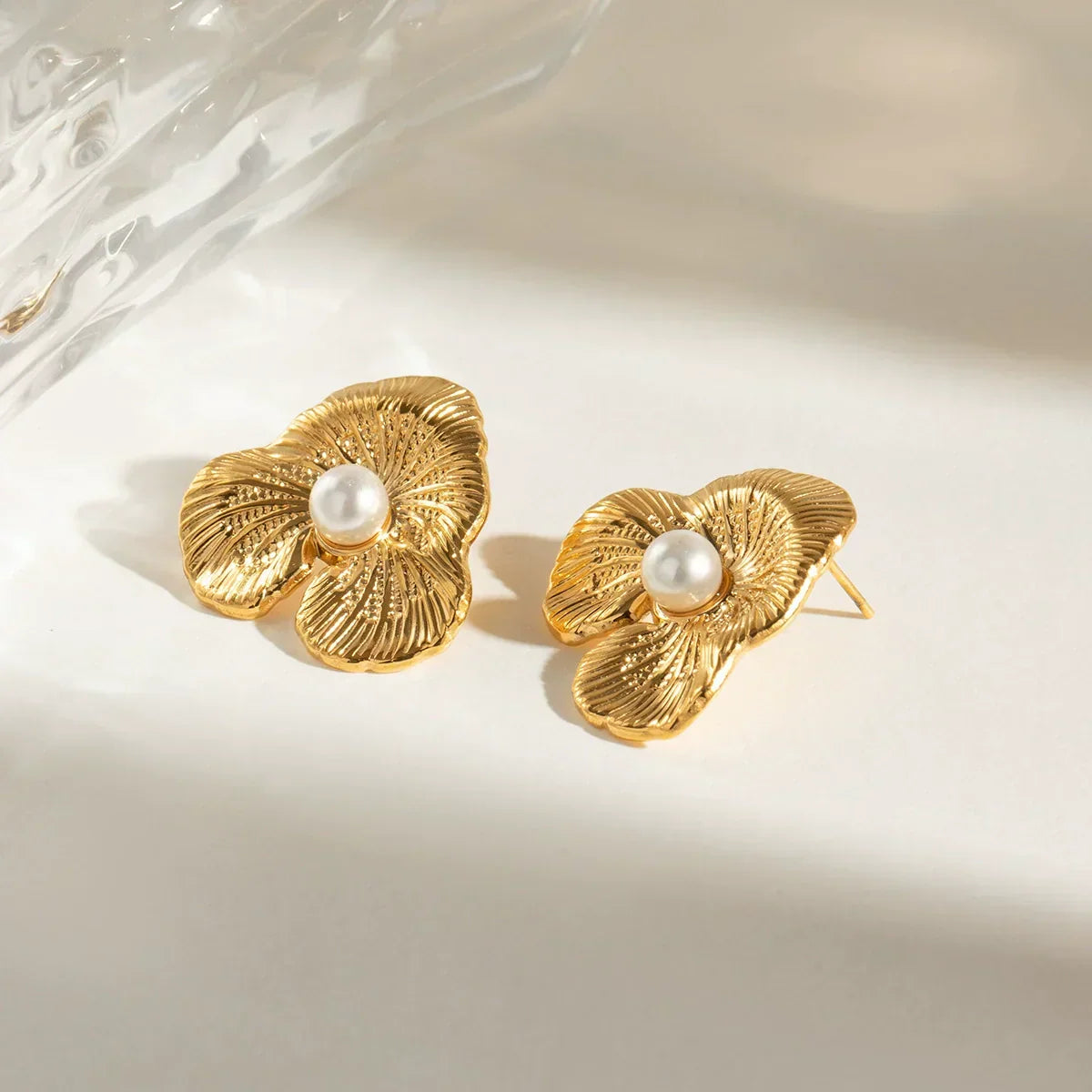 [ElanLuxe]Klara Floral Pearl Earrings
