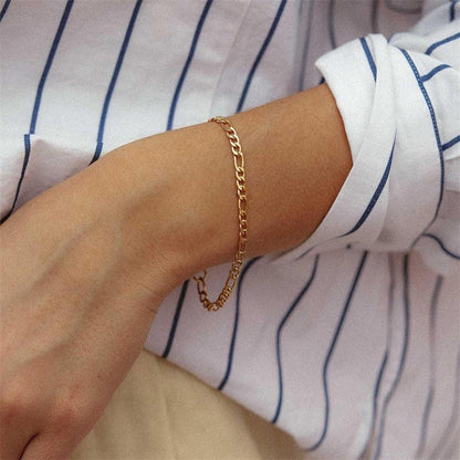 [ElanLuxe]Saturn Gold Chain Bracelet