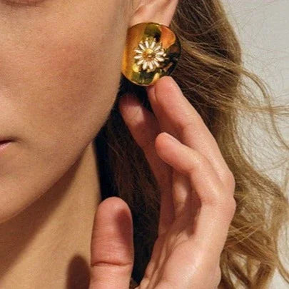 [ElanLuxe]Georgiana Gold Earrings