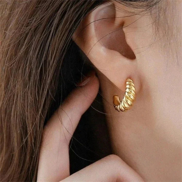 [ElanLuxe]Croissant Arc Earrings