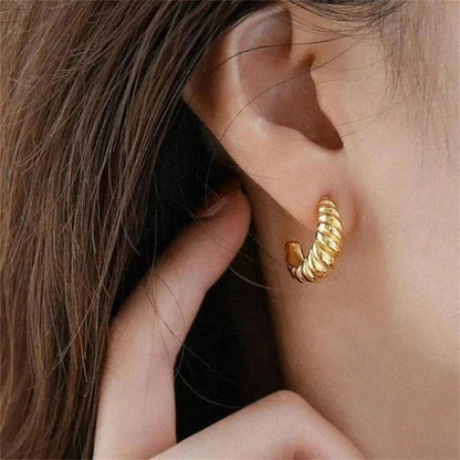 [ElanLuxe]Croissant Arc Earrings