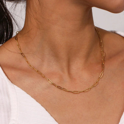 [ElanLuxe]Lena Golden Chain Necklace