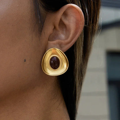 [ElanLuxe]Orissa Gold Enamel Earrings