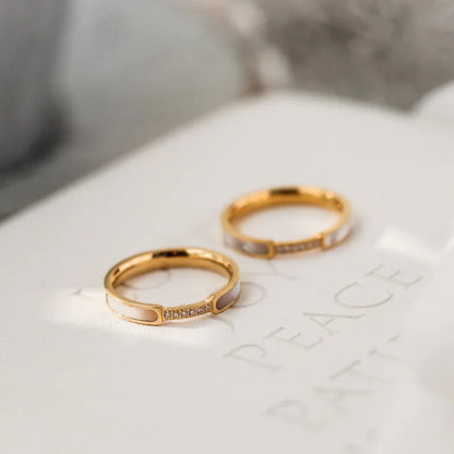 [ElanLuxe]Gabrielle Diamond Simulant Gold Ring