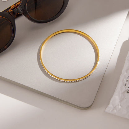 [ElanLuxe]Kalista Diamond Gold Bangle