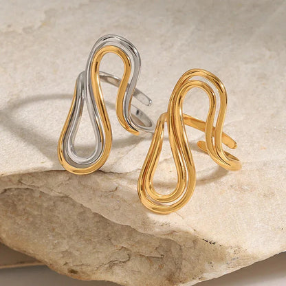 [ElanLuxe]Halle Abstract Gold Ring