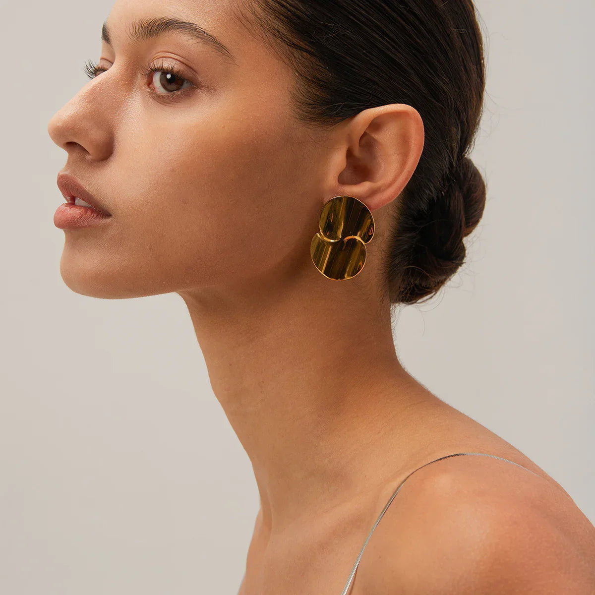 [ElanLuxe]Mireille Gold Earrings