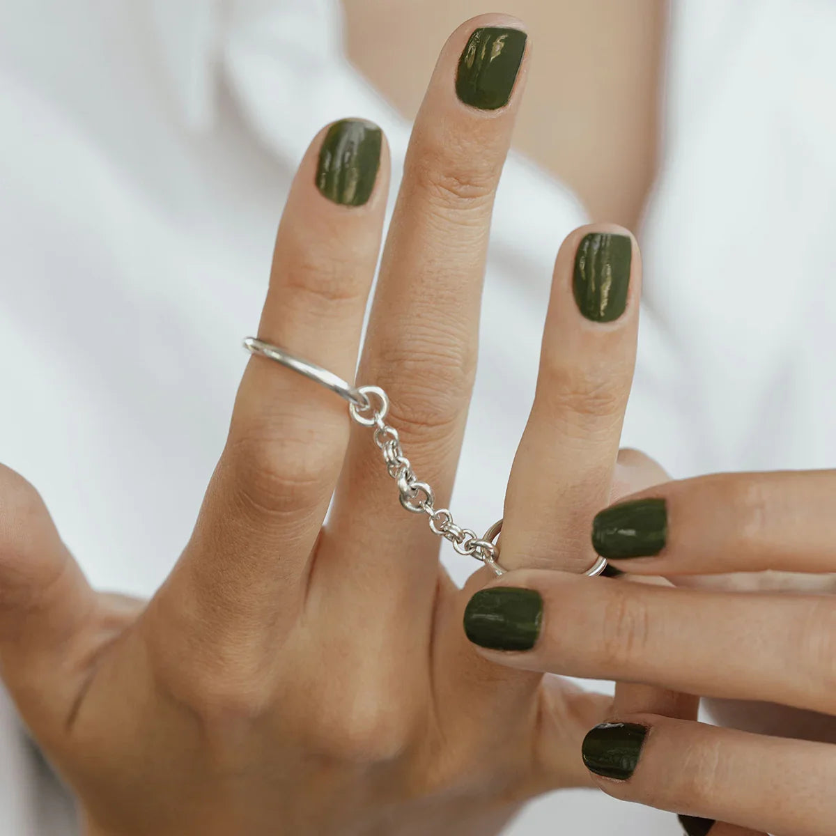 [ElanLuxe]Bridget Chain Stacked Ring