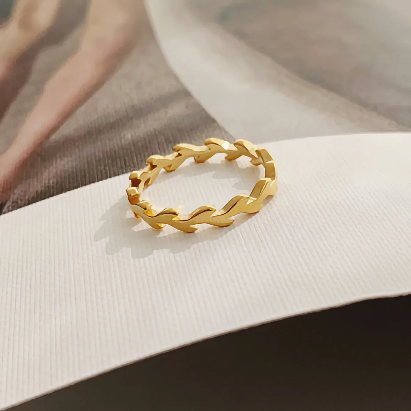 [ElanLuxe]Rhea Golden Vine Ring