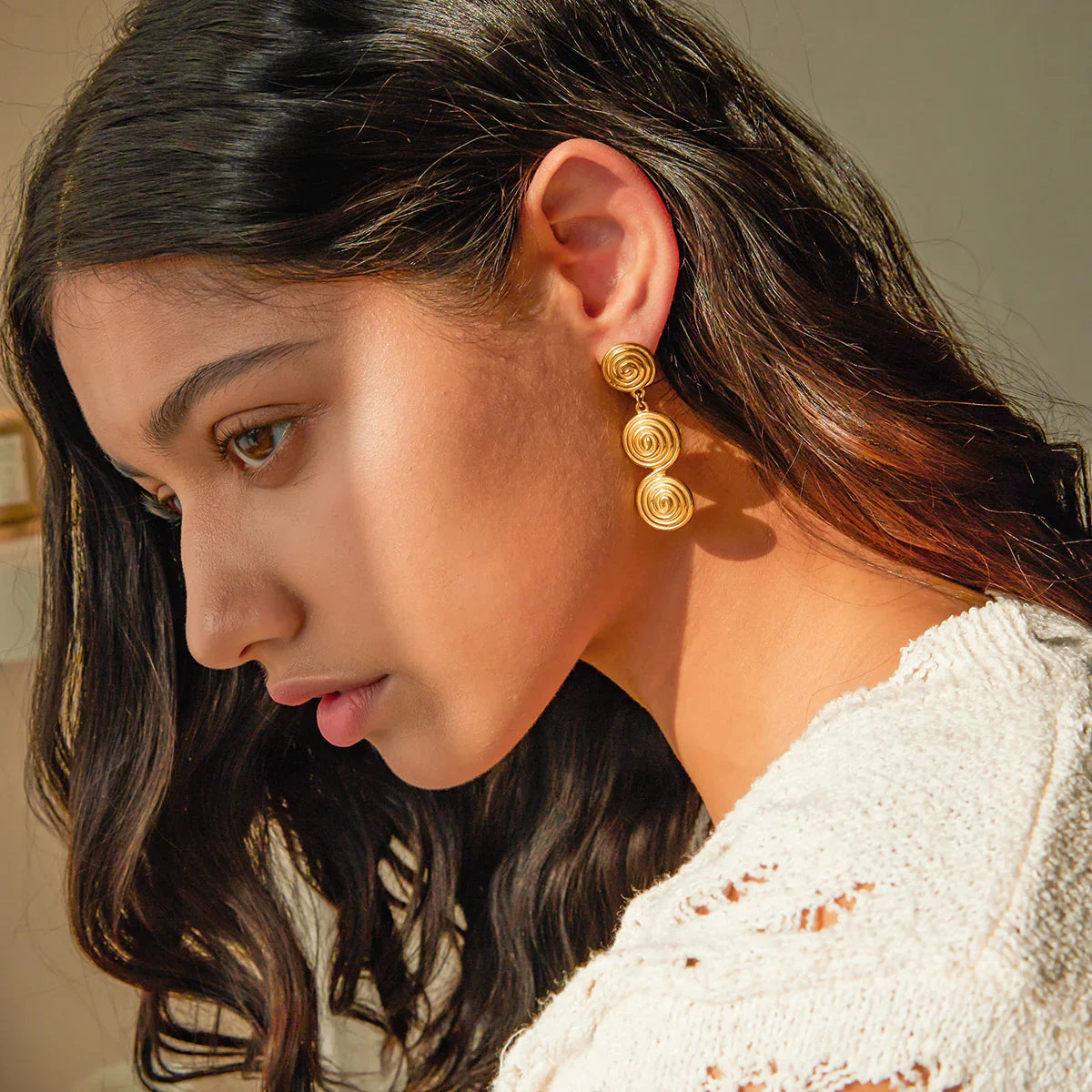[ElanLuxe]Marielle Gold Earrings