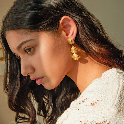 [ElanLuxe]Marielle Gold Earrings