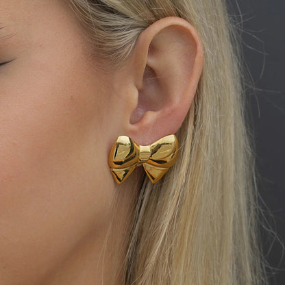 [ElanLuxe]Regina Bow Earrings