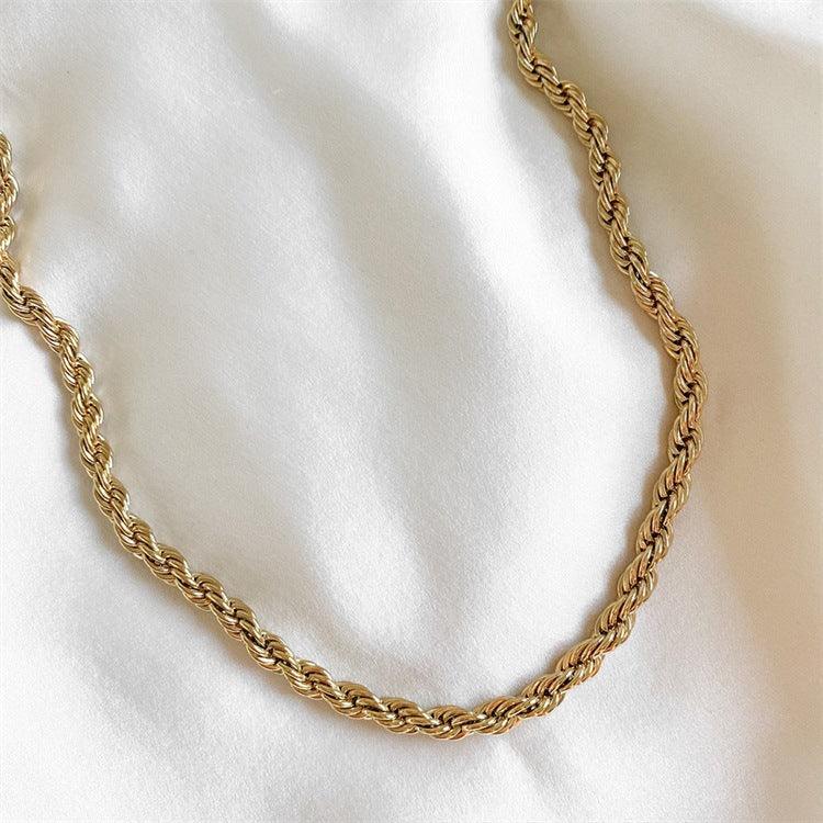 [ElanLuxe]Bianca Rope Chain Gold Necklace