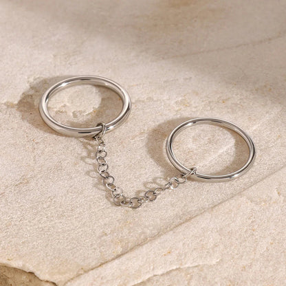 [ElanLuxe]Bridget Chain Stacked Ring