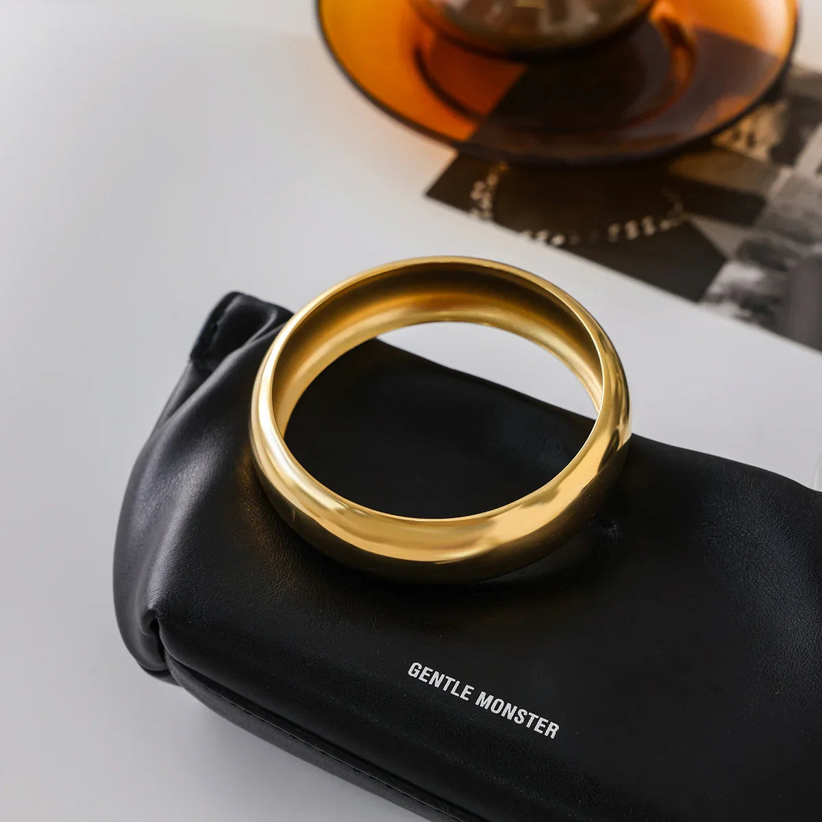 [ElanLuxe]Maelis Smooth Gold Bangle