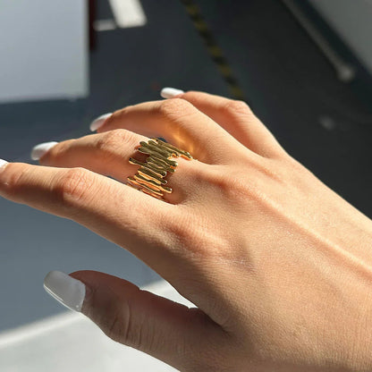 [ElanLuxe]Zoella Abstract Gold Ring
