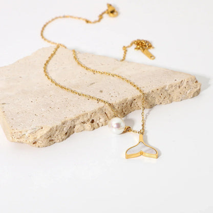 [ElanLuxe]Mermaid Freshwater Pearl Necklace