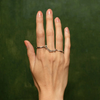 [ElanLuxe]Bridget Chain Stacked Ring