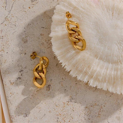 [ElanLuxe]Giselle Gold Chain Earring