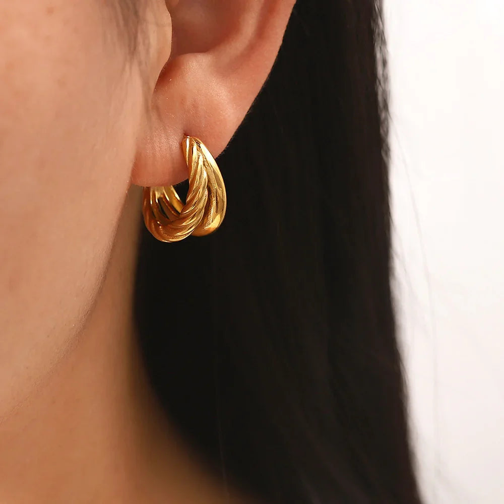 [ElanLuxe]Cecilia Layered Earrings