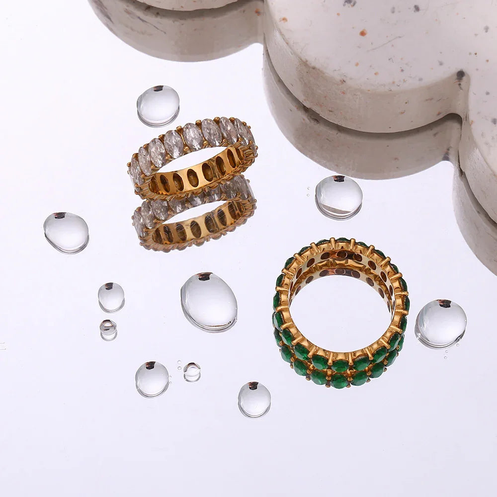[ElanLuxe]Antoinette Diamond Simulant Gold Ring