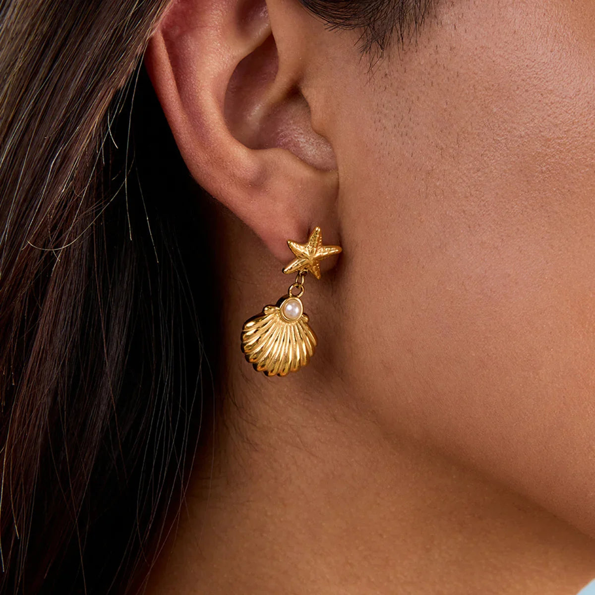 [ElanLuxe]Bernadette Freshwater Pearl Earrings