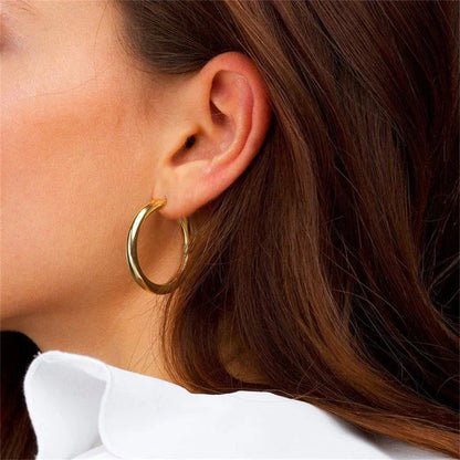[ElanLuxe]Broad Round Hoops