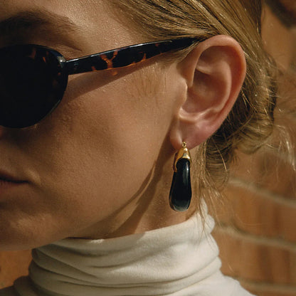 [ElanLuxe]Leighton Chunky Enamel Hoops