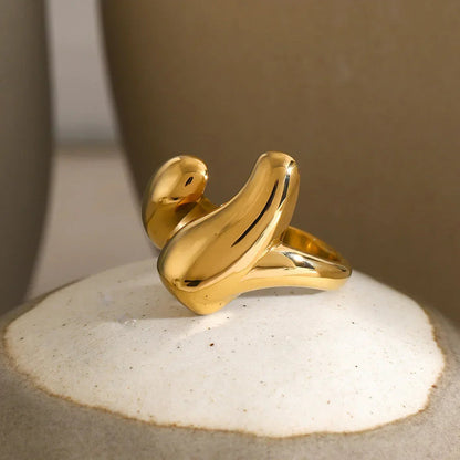 [ElanLuxe]Abstract Gold Ring