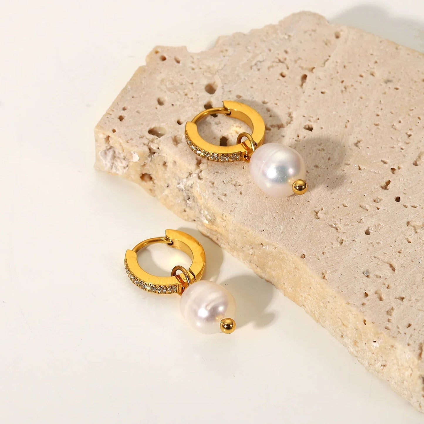 [ElanLuxe]Sara Pearl Earrings