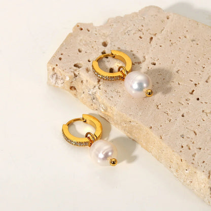 [ElanLuxe]Sara Pearl Earrings