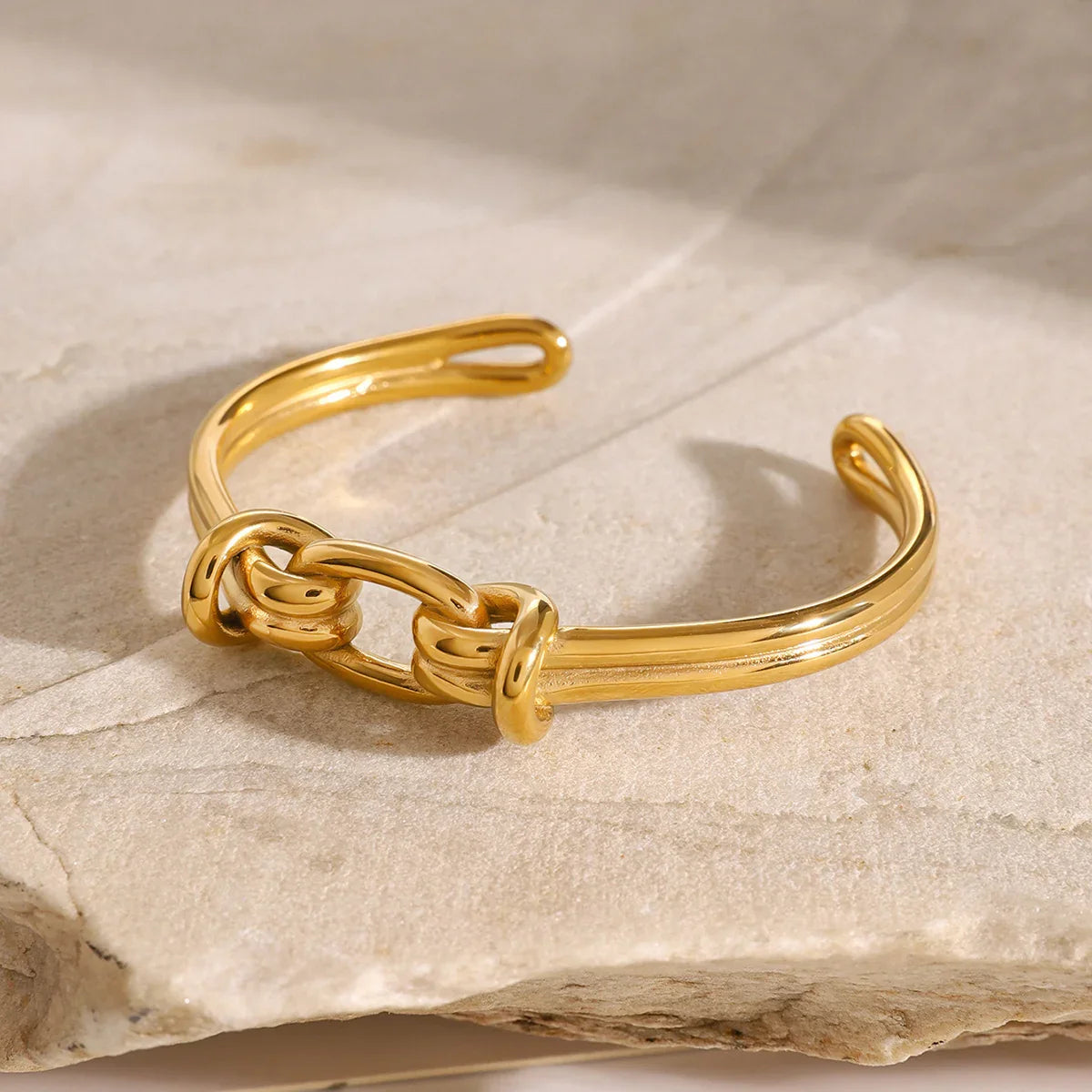 [ElanLuxe]Luce Gold Knot Bangle