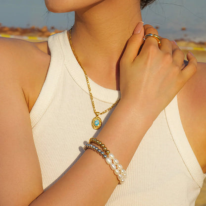 [ElanLuxe]Margaux Freshwater Pearl Bracelet