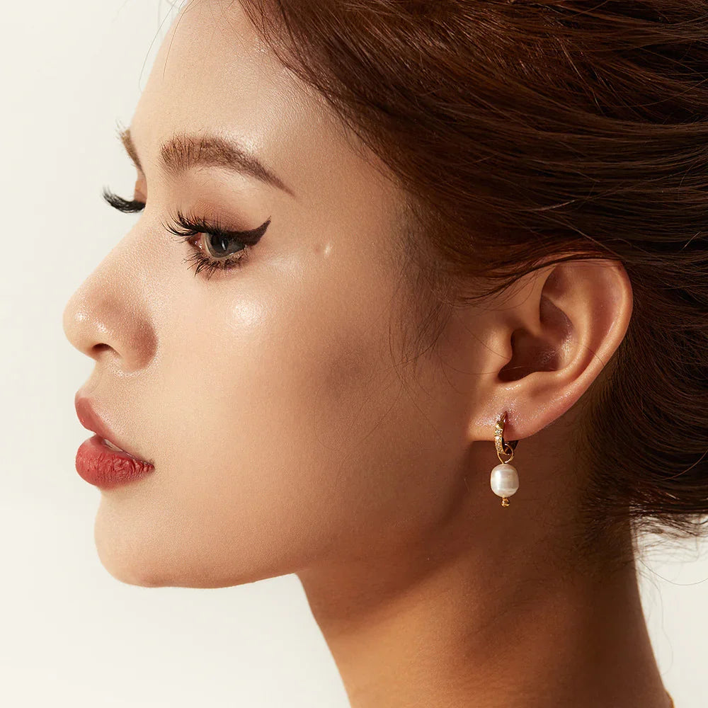 [ElanLuxe]Sara Pearl Earrings