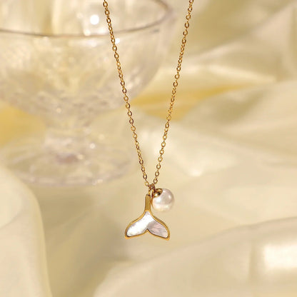 [ElanLuxe]Mermaid Freshwater Pearl Necklace