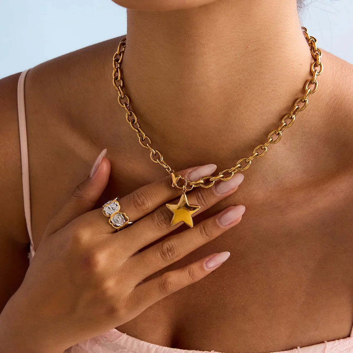 [ElanLuxe]Stellaria Gold Star Pendant