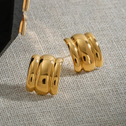 [ElanLuxe]Angela Gold Arch Earrings