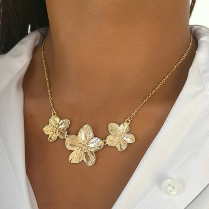 [ElanLuxe]Millie Gold Flower Necklace