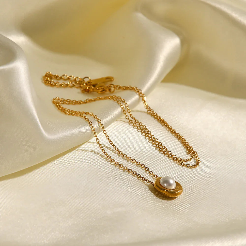 [ElanLuxe]Nancy Freshwater Pearl Necklace