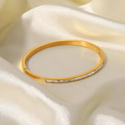 [ElanLuxe]Grace Gold Diamond Bangle