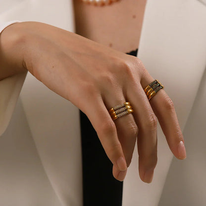 [ElanLuxe]Serenity Diamond Gold Ring