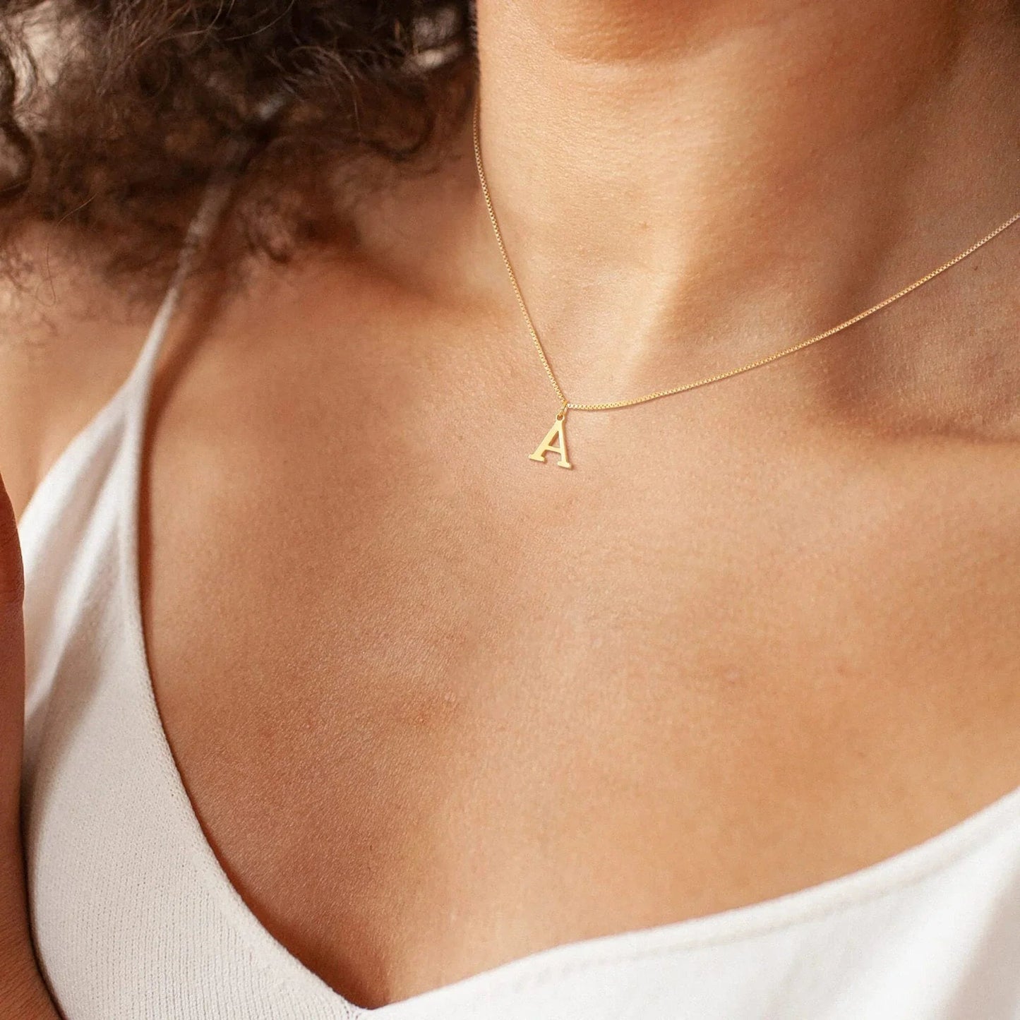 [ElanLuxe]Therese Letter Initial Gold Necklace
