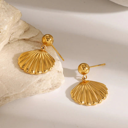 [ElanLuxe]Delianna Shell Earrings