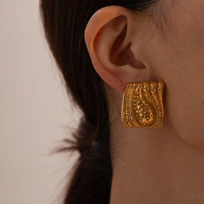 [ElanLuxe]Marigold Gold Earrings