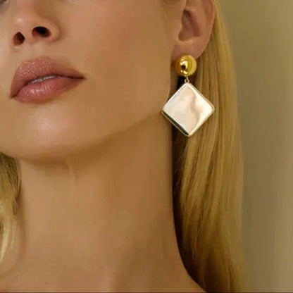 [ElanLuxe]Kelly Geometric Drop Earrings