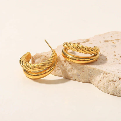 [ElanLuxe]Cecilia Layered Earrings