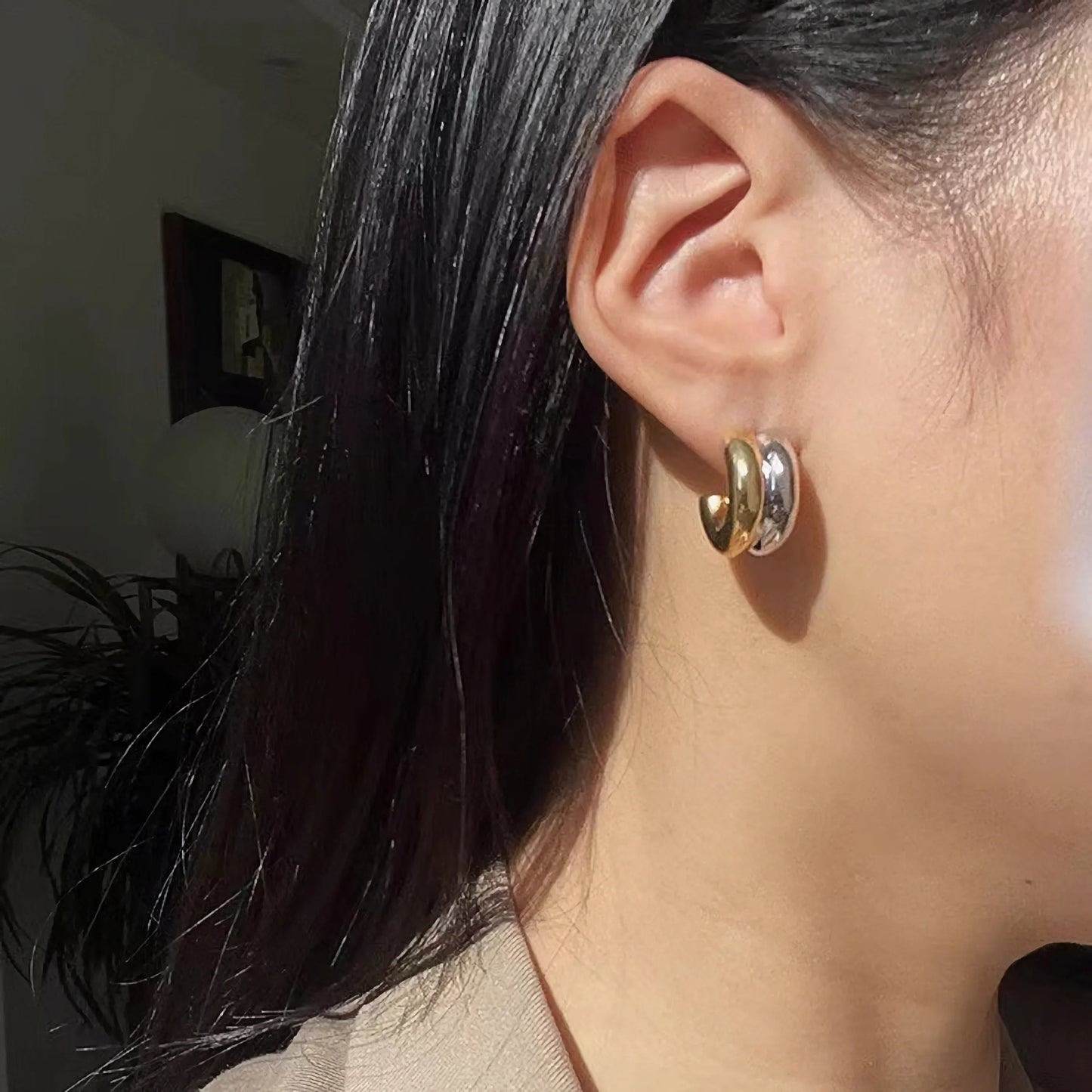 [ElanLuxe]Henrietta Gold Earrings