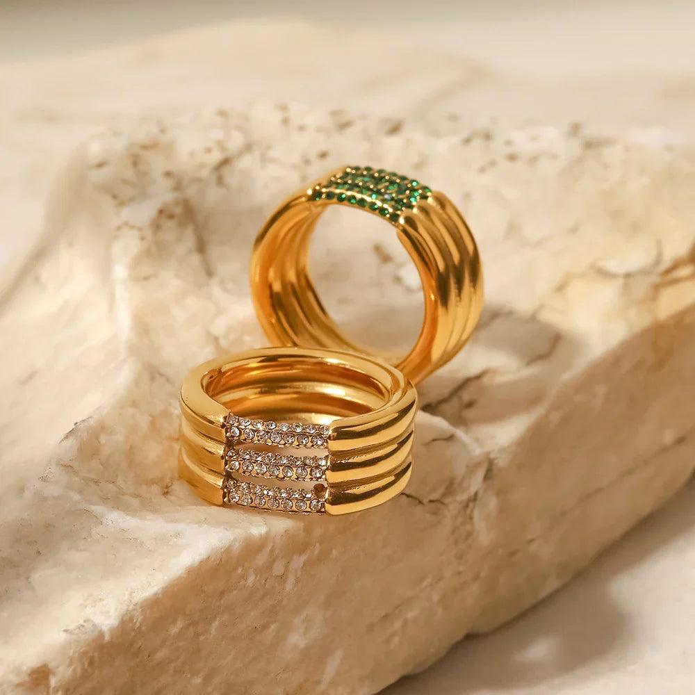 [ElanLuxe]Serenity Diamond Gold Ring