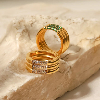 [ElanLuxe]Serenity Diamond Gold Ring