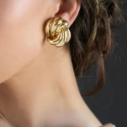 [ElanLuxe]Floriana Gold Earrings